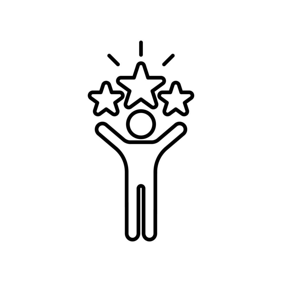 Icon a confidence, isolated against a clean background. vector