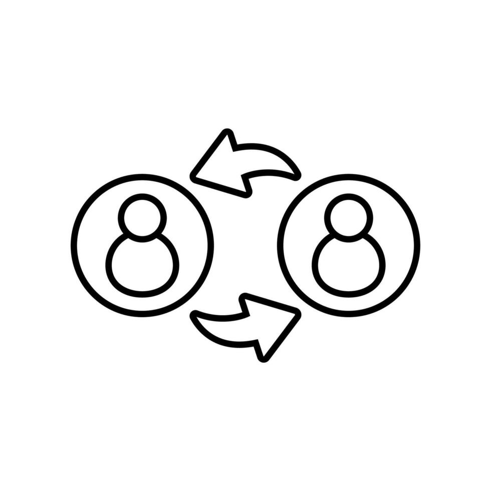 Icon a reciprocity, isolated against a clean background vector