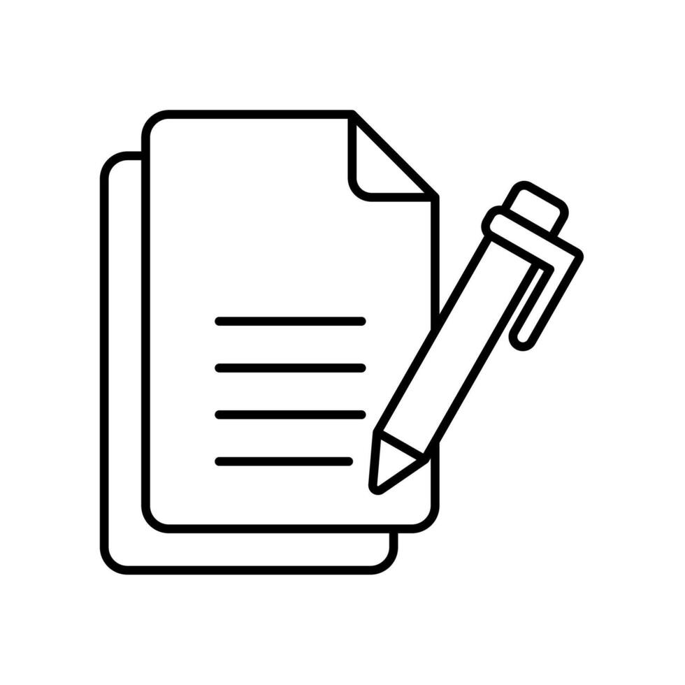 Icon a document, isolated against a clean background, vector