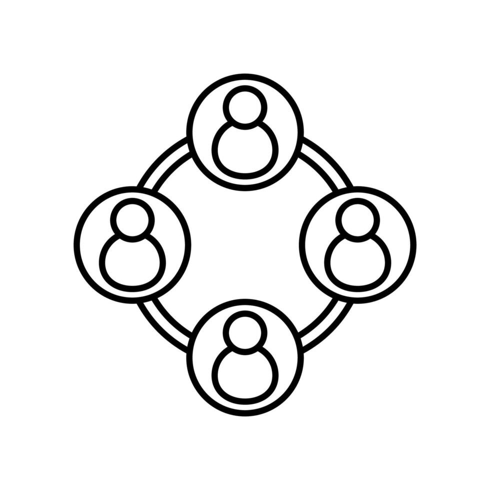 Icon a collaboration, isolated against a clean background vector