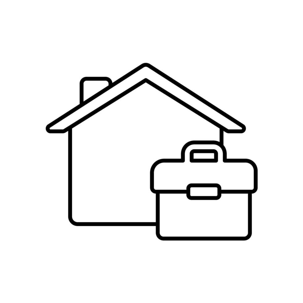 Icon a home office, isolated against a clean background vector
