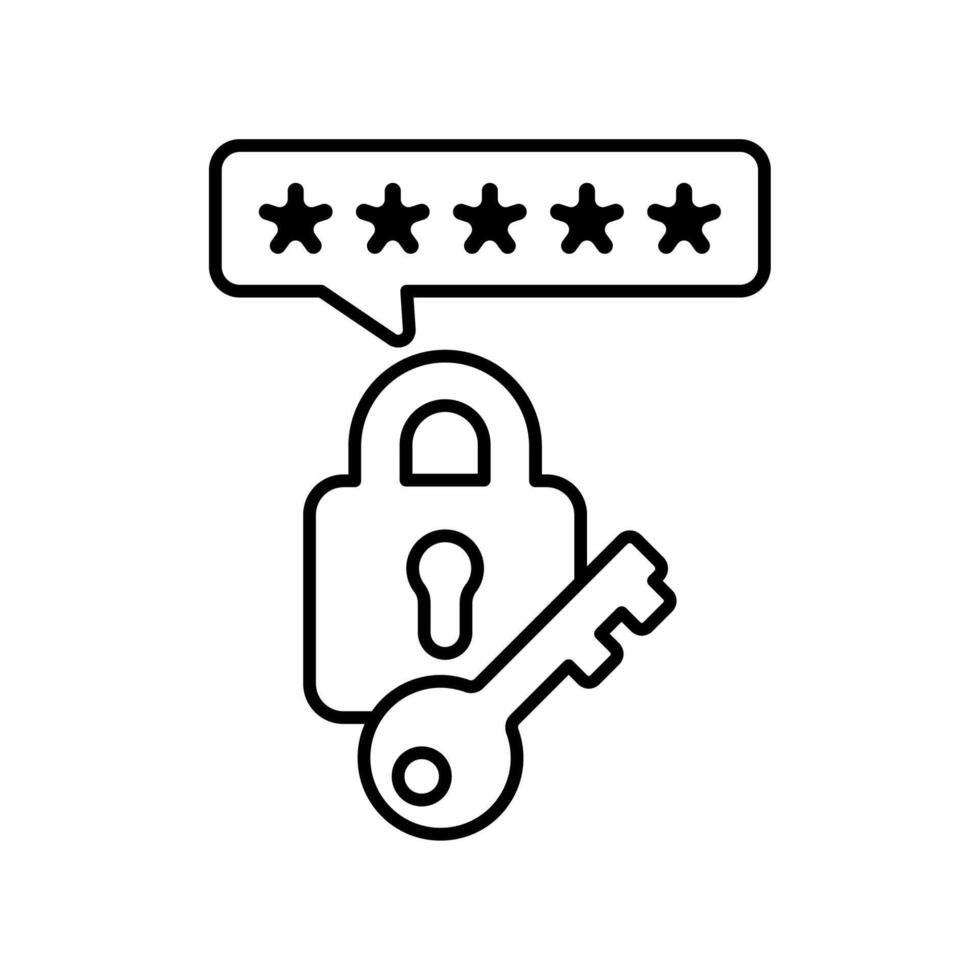 Icon a password isolated against vector