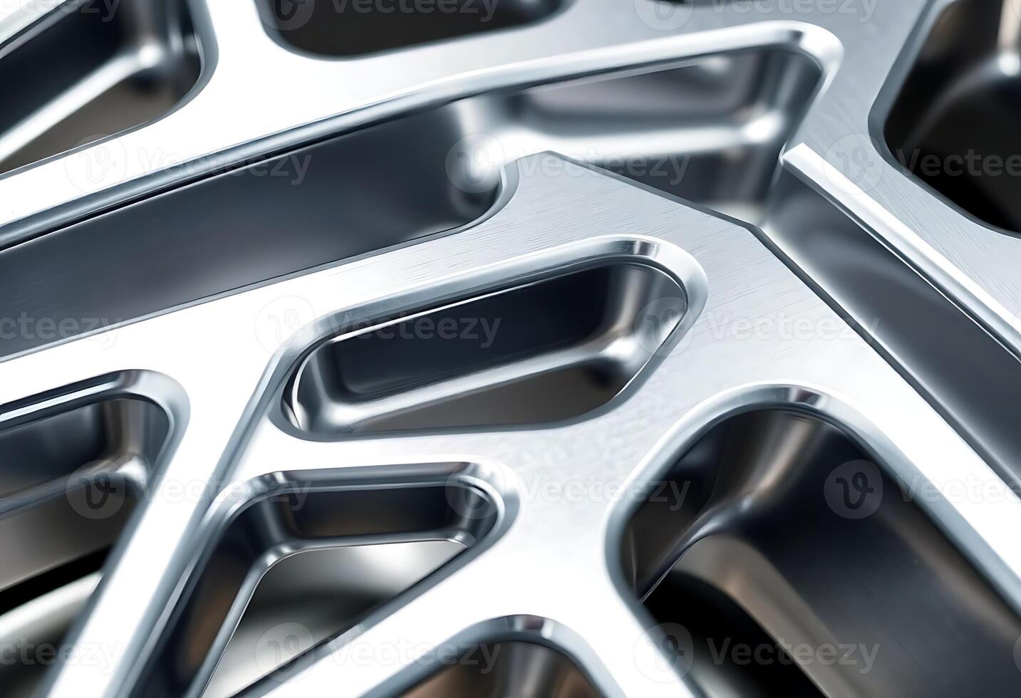 A close up of a metal wheel with a design photo