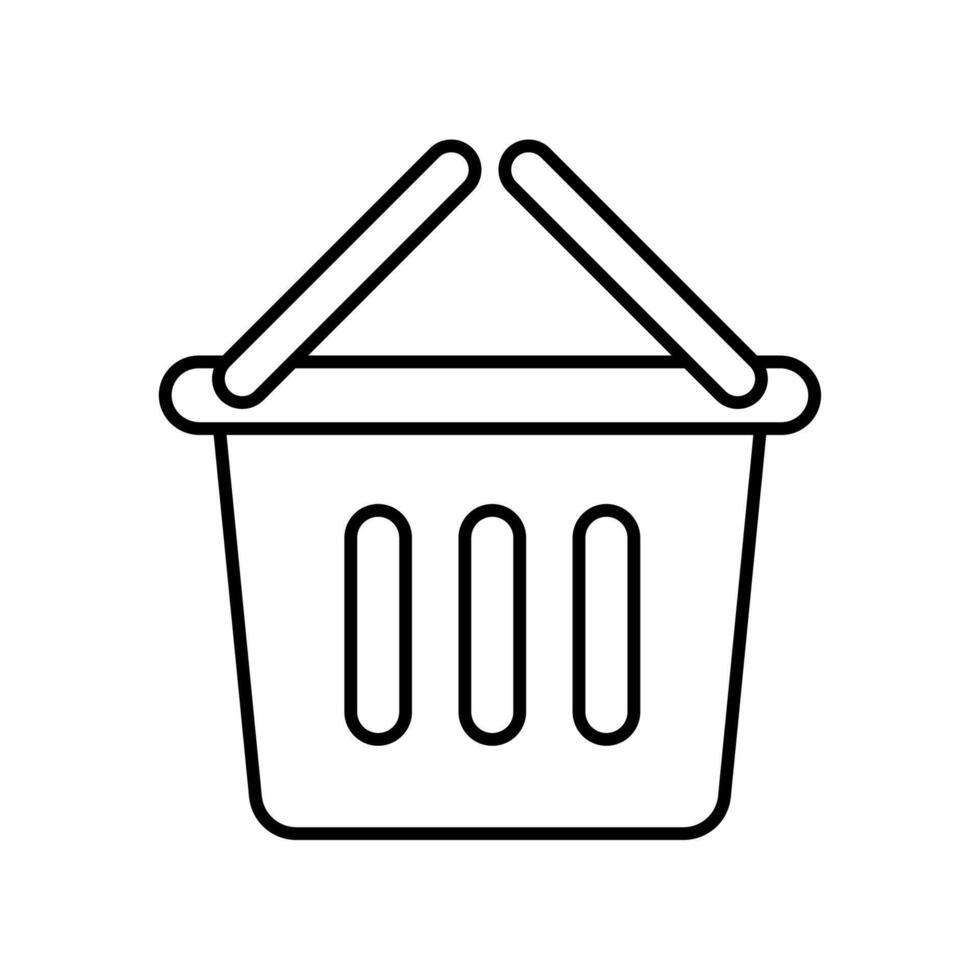 Icon a basket, isolated against a clean background.. vector