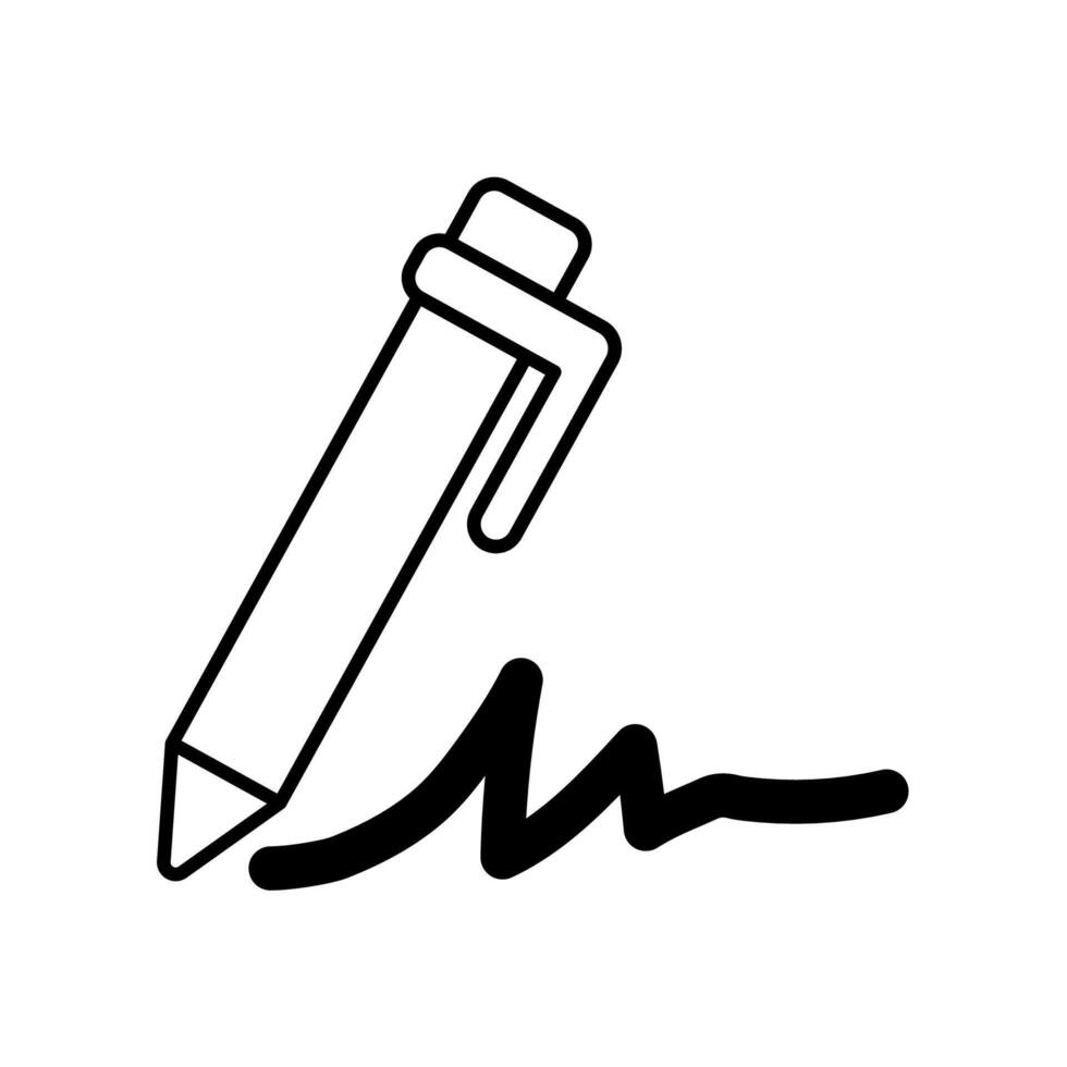Icon a signature isolated against a clean background vector