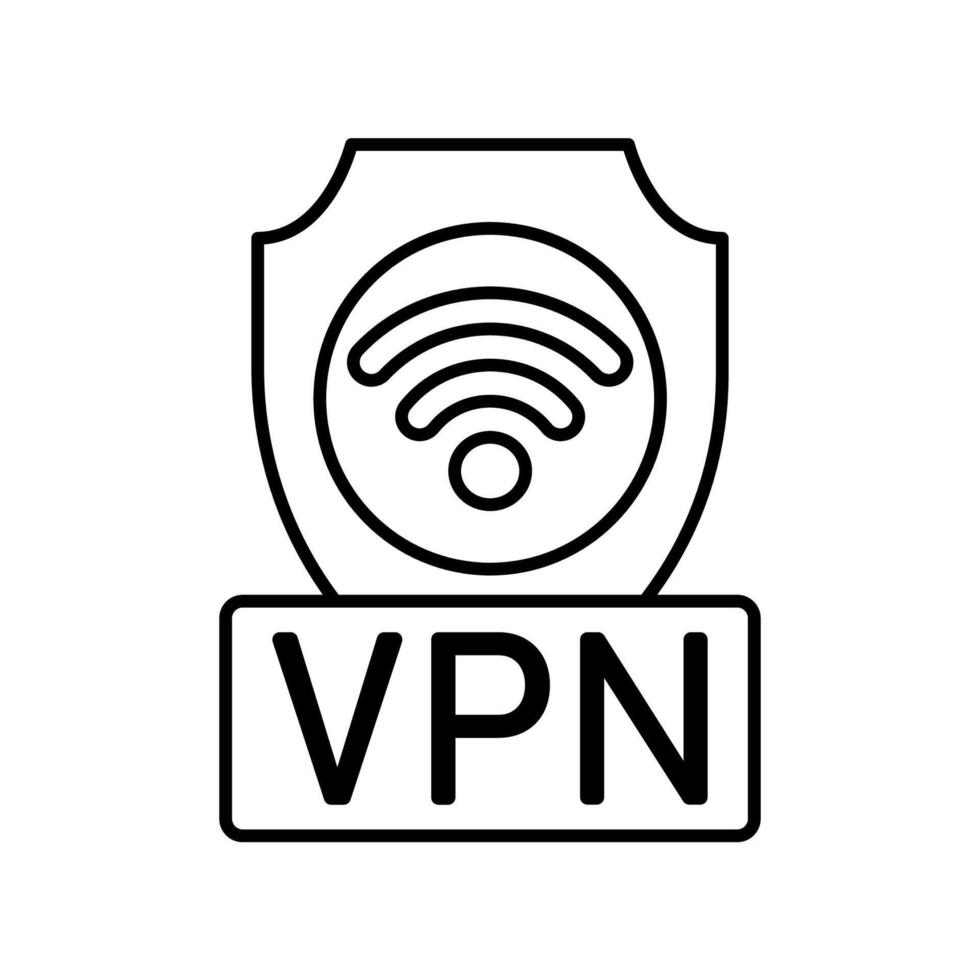 Icon a VPN icon, isolated against a clean background vector