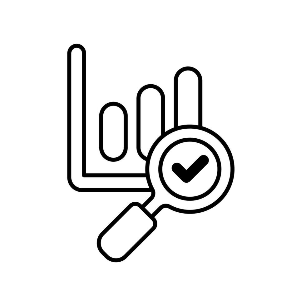 Icon a benchmark, isolated against a clean background vector