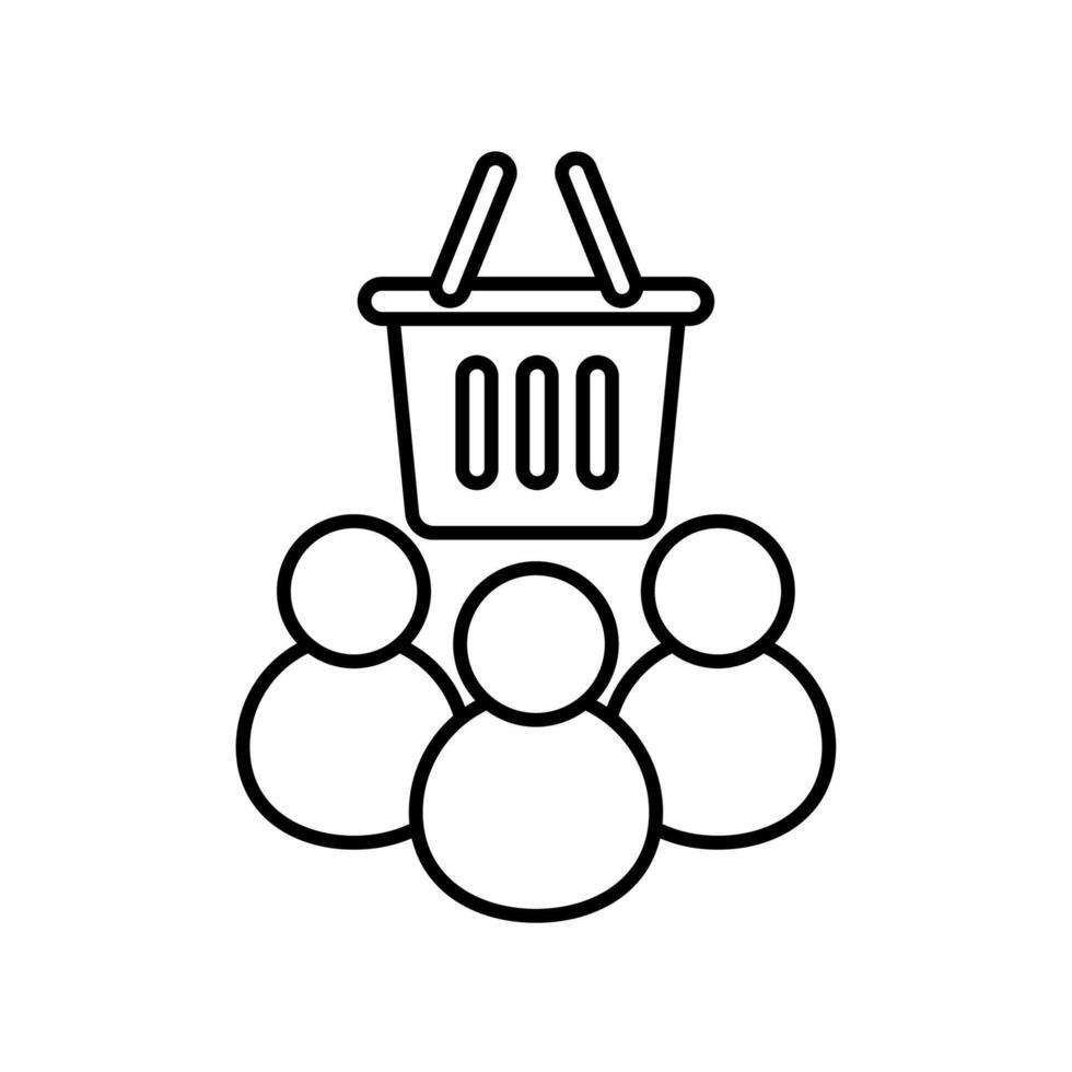 Icon a customer, isolated against a clean background. vector
