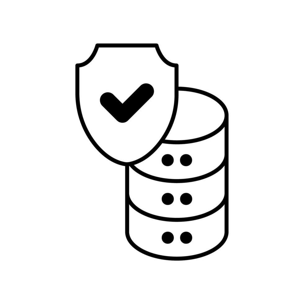 Icon a data protection vector