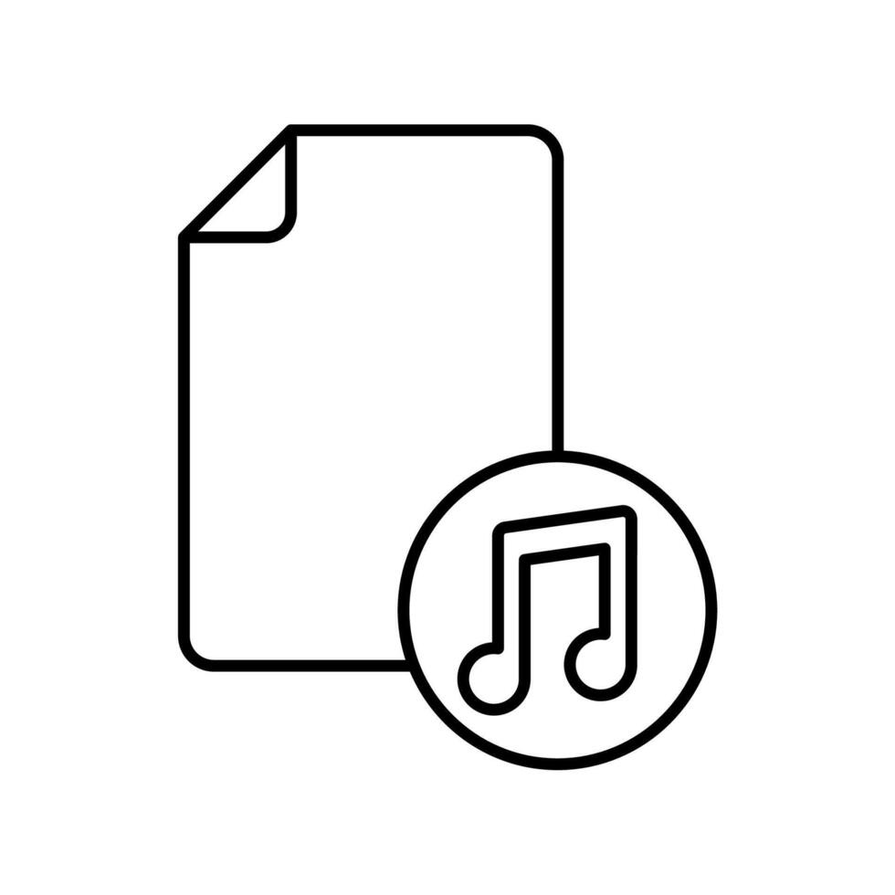 Icon a music file, vector
