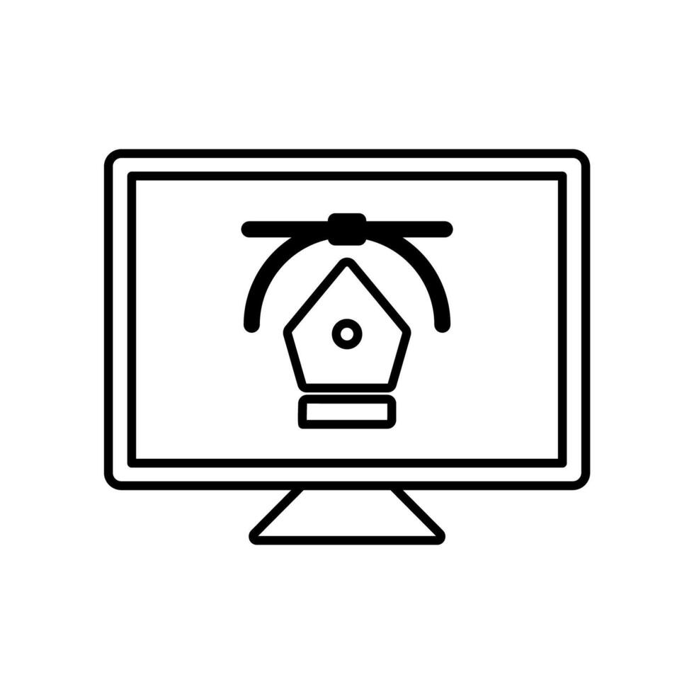 Icon a graphic designer, vector