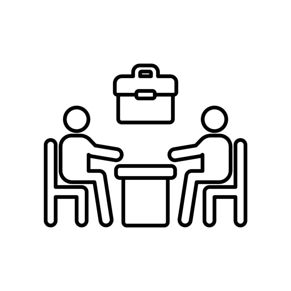 Icon a client meeting, isolated against a clean background vector