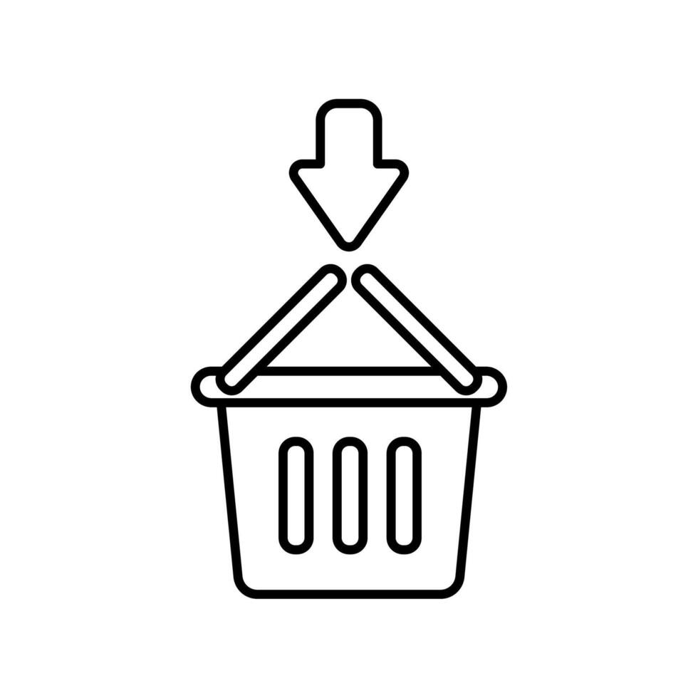 Icon a add to cart, isolated against a clean background vector