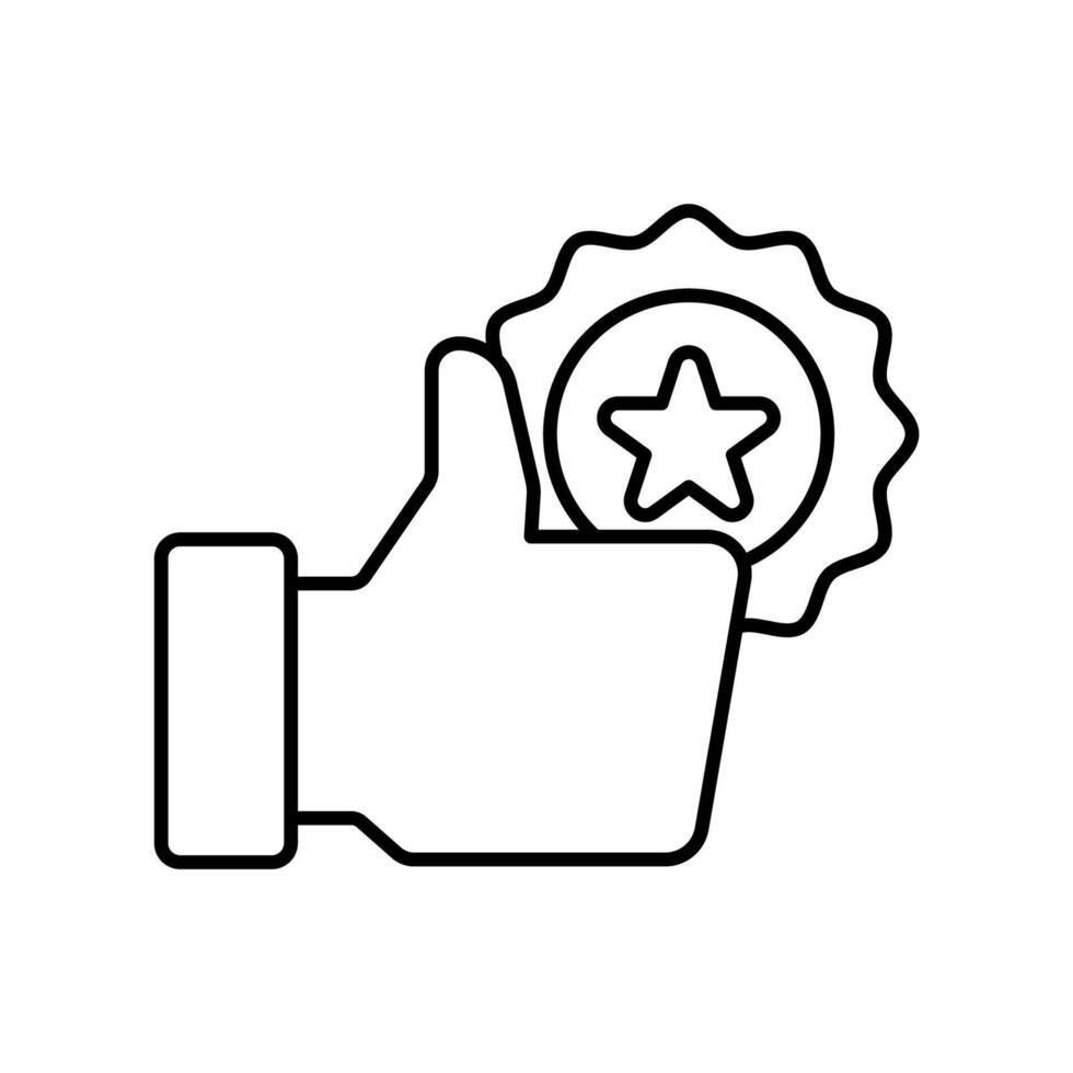 Icon a credibility, isolated against a clean background. vector