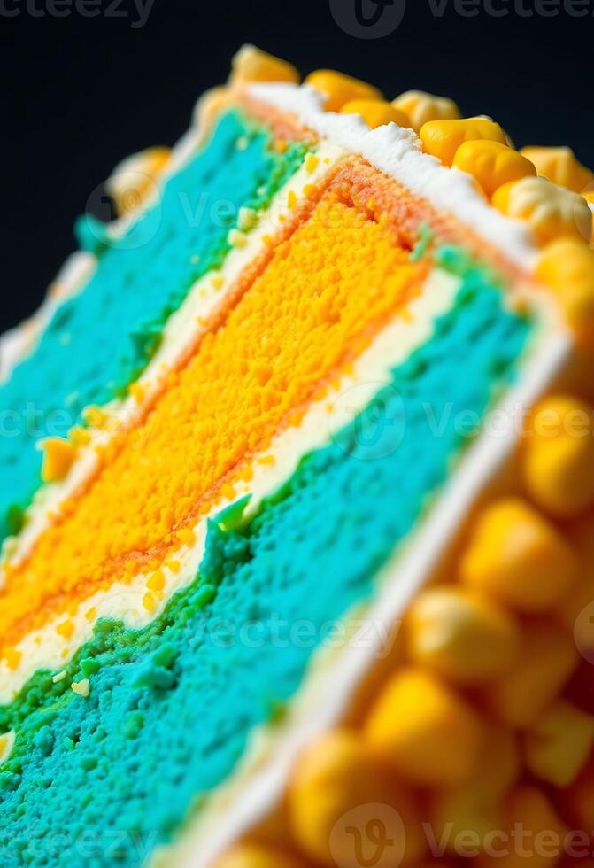close up of a cake with candy on it photo