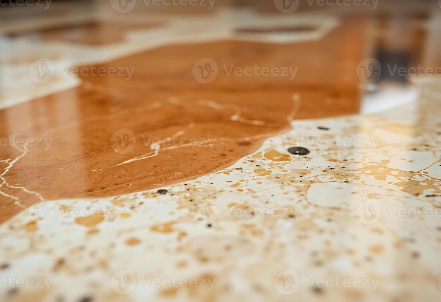 close up of a marble floor with brown and white speckles photo