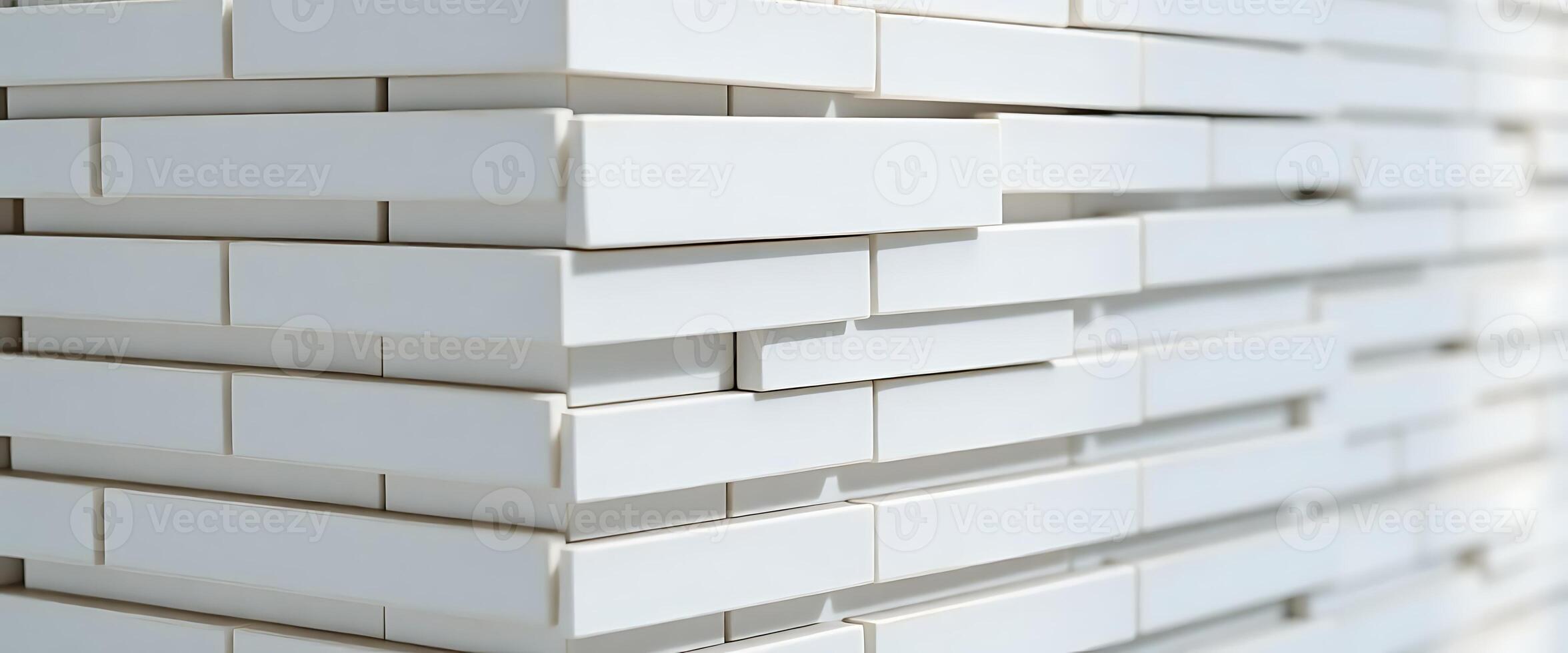 close up of a stack of white boxes photo