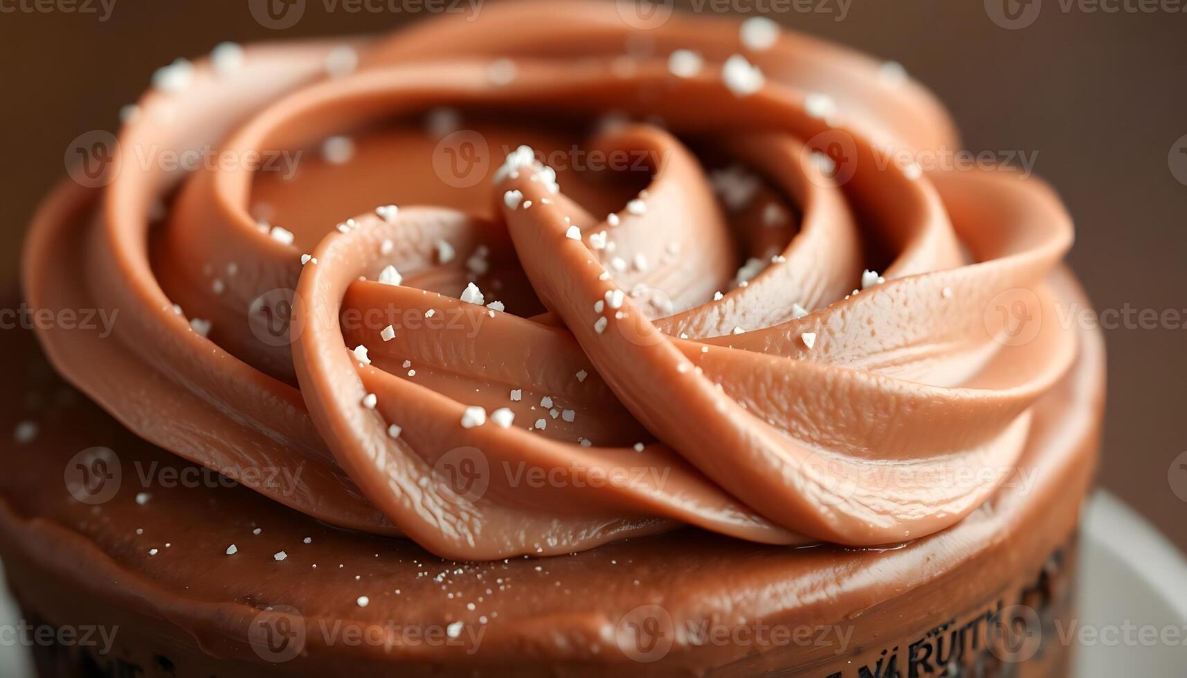 close up of a frosted cupcake with sprinkles photo