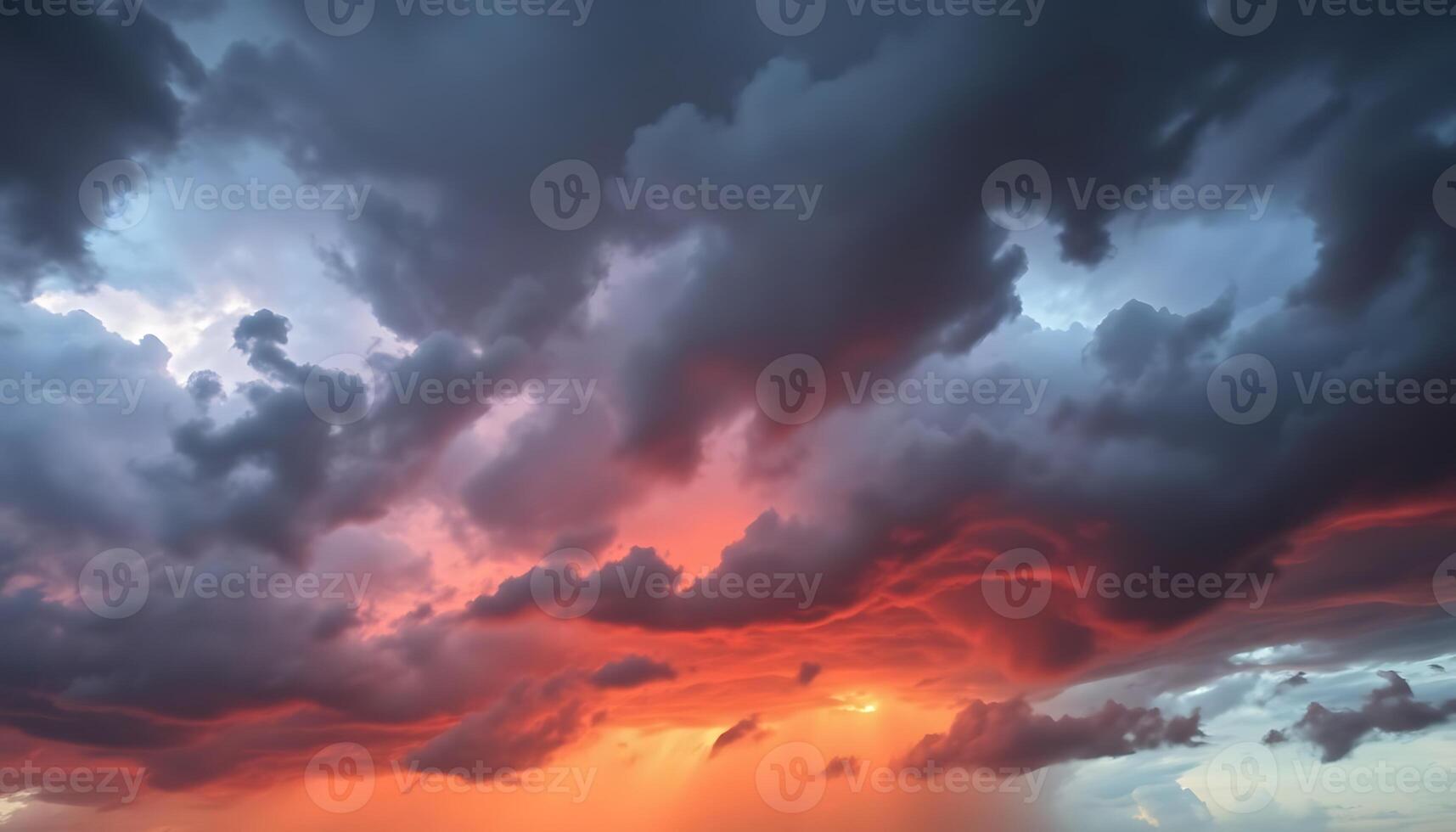 sun is shining through the clouds over the ocean photo
