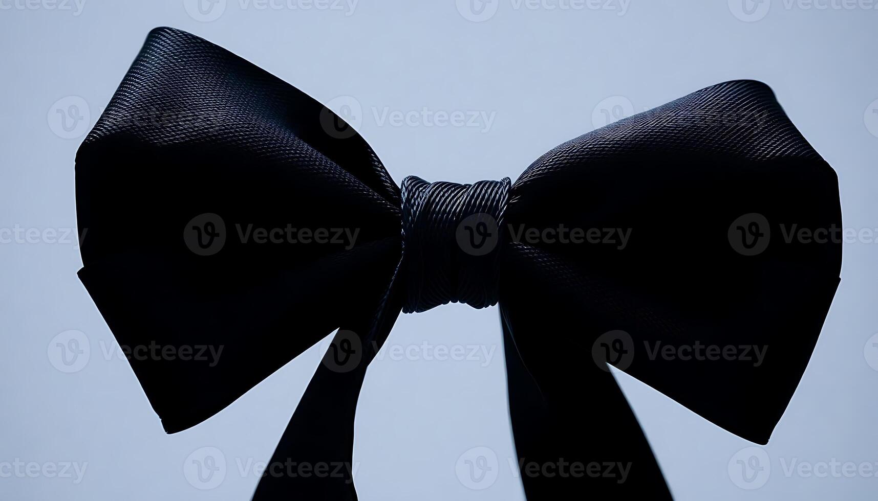 close up of a black bow tie photo