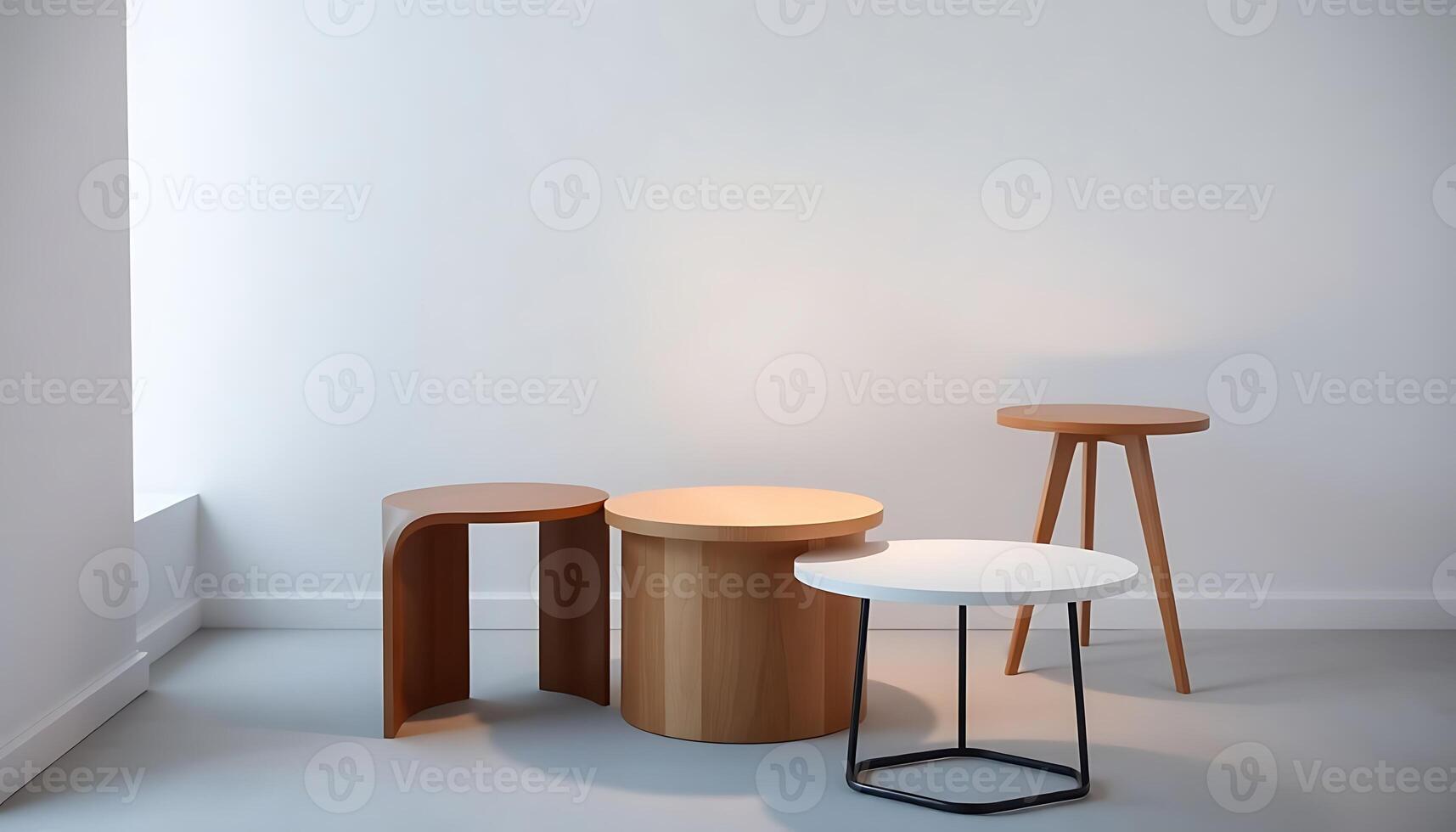 couple of tables sitting next to each other photo