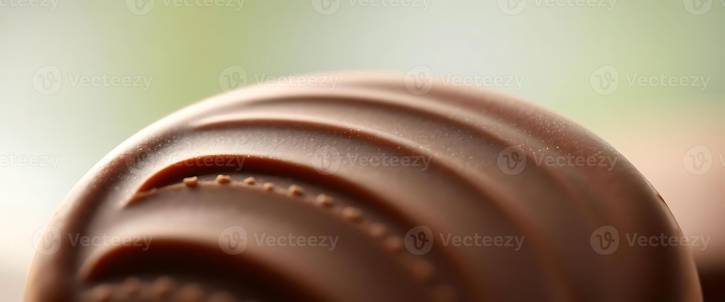 close up of a chocolate object with a blurry background photo