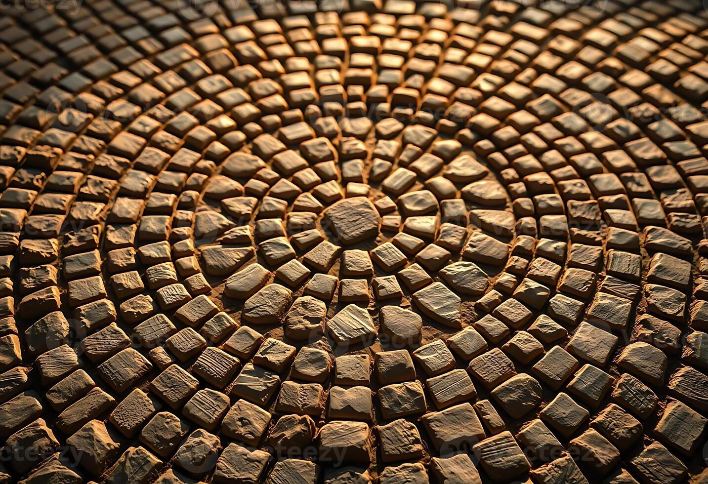 close up of a circular pattern made of rocks photo