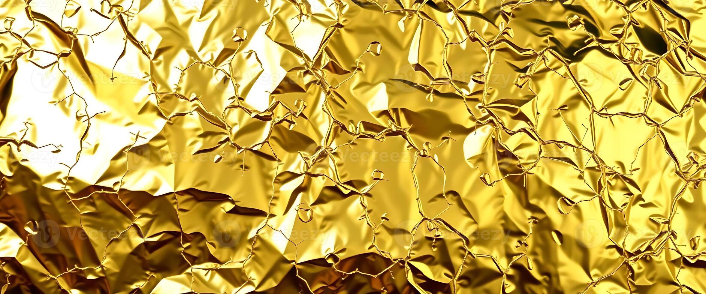 close up view of a gold foiled surface photo