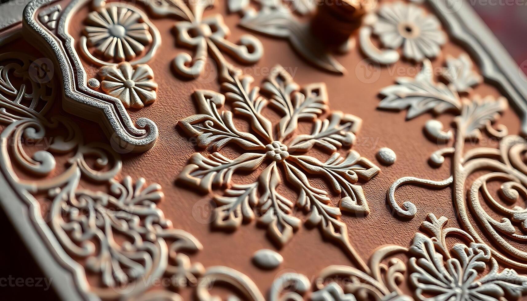 close up of a decorative piece of wood photo