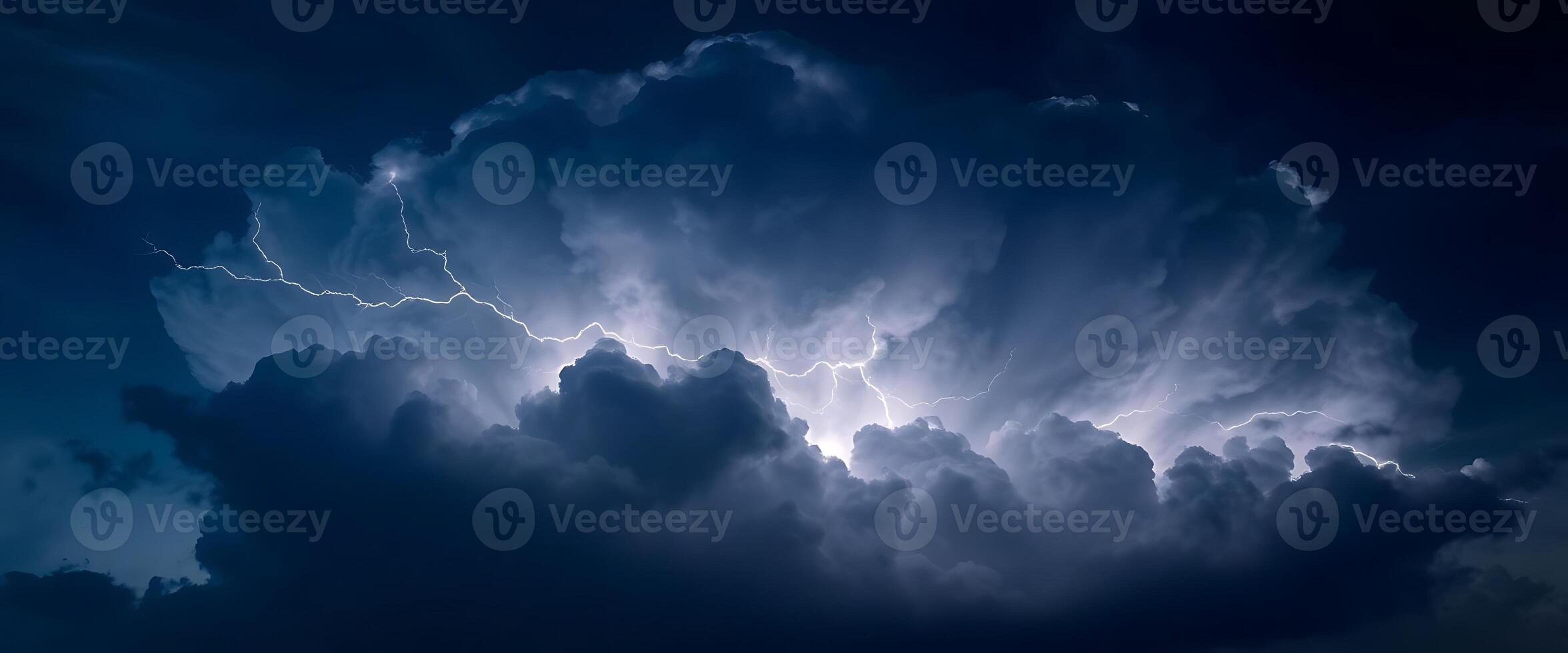 A large cloud with lightning coming from it photo