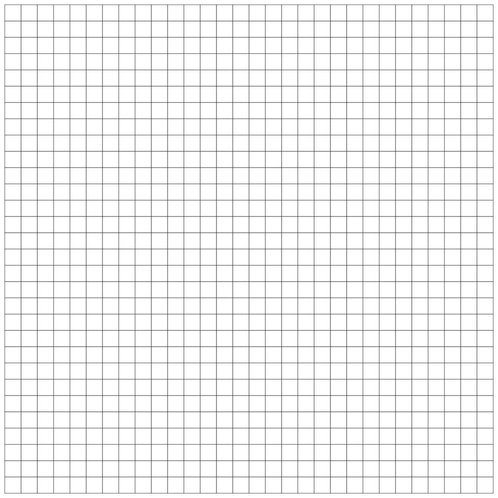 Typography template to make notebook production. Black grid texture on white background. Wide squared black grid paper, mathematics pattern. Blank notebook sheets. Backdrop for school and education. vector