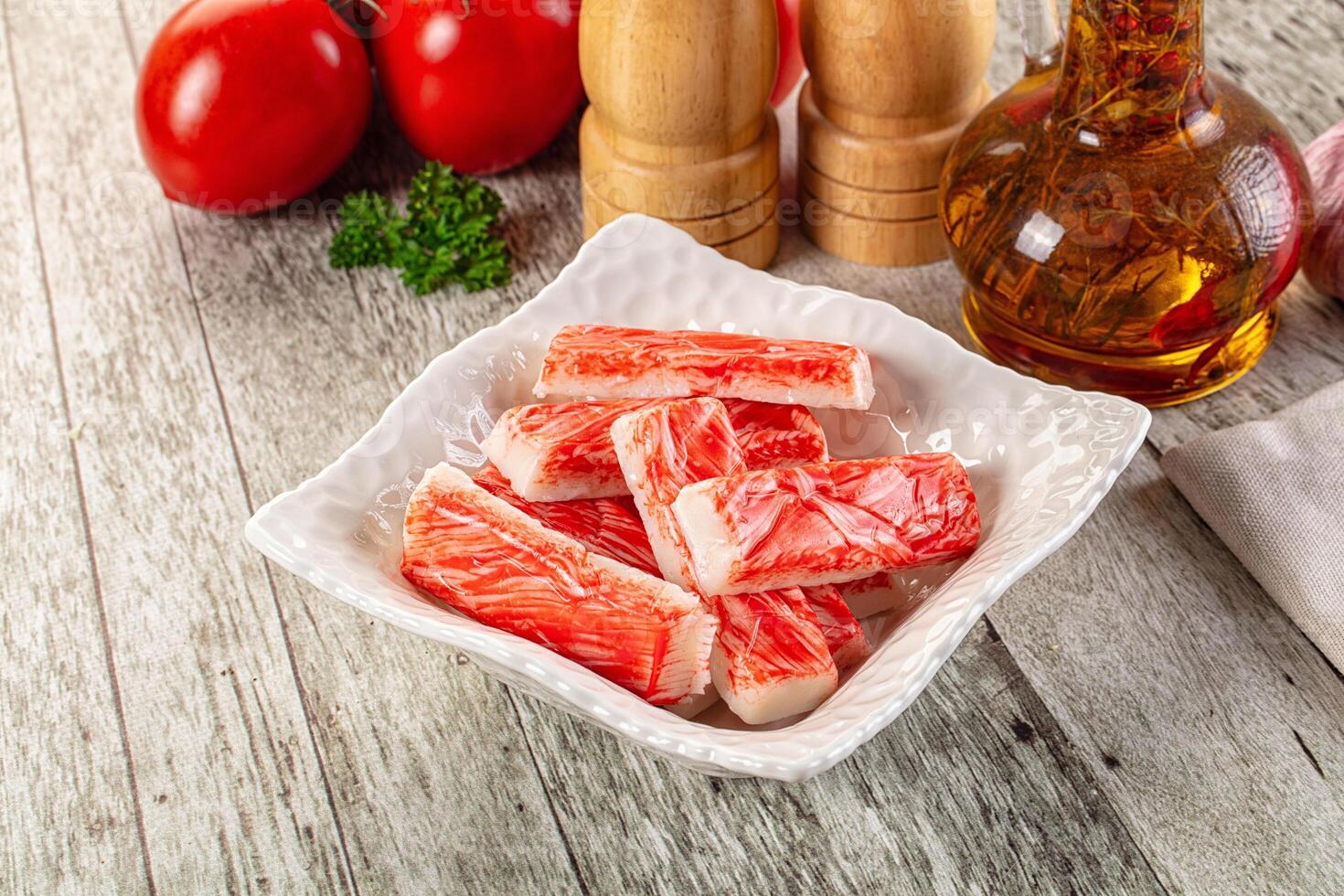 Crab meat sticks - fish surimi photo