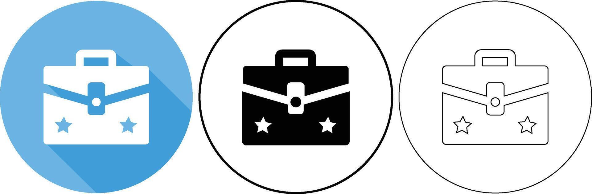 A collection of briefcase icons in different styles representing business and success concepts. vector