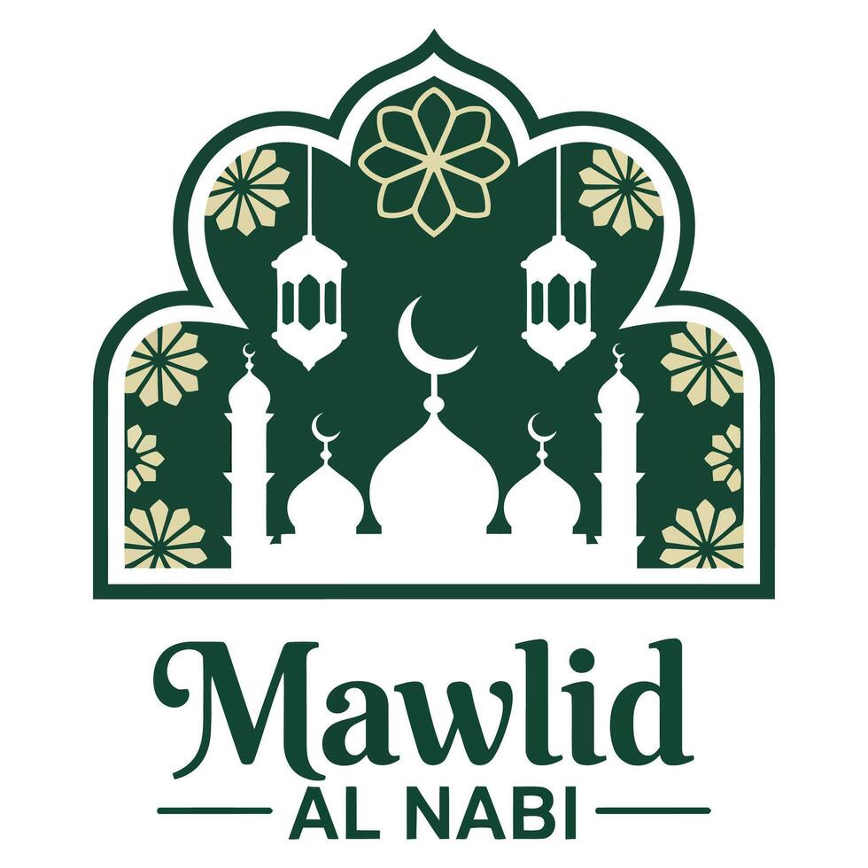 Mawlid al nabi logo vector