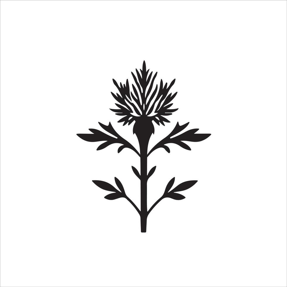 Thistle flower icon isolated on white background vector