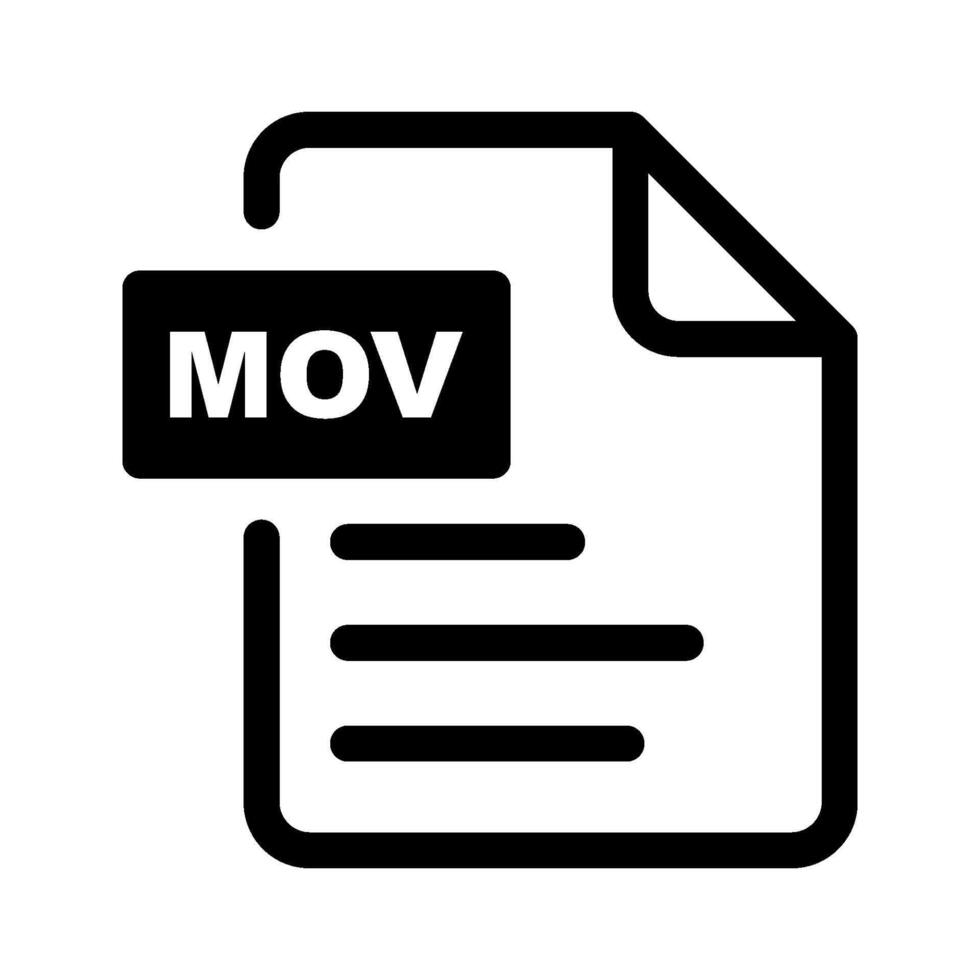 MOV ile document icon.MOV file symbols. vector