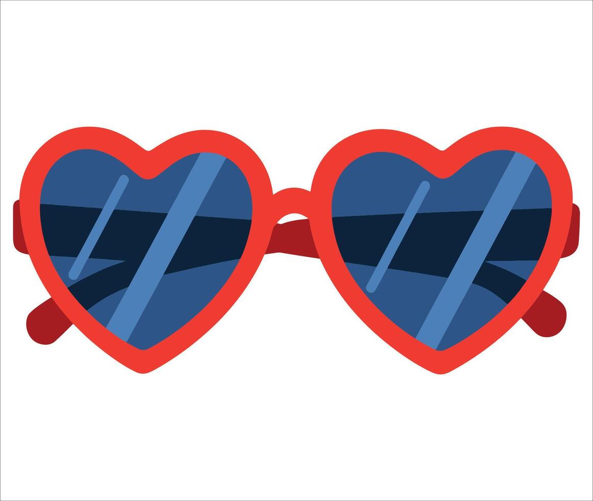 Heart glasses icon. Romantic love accessory design. vector