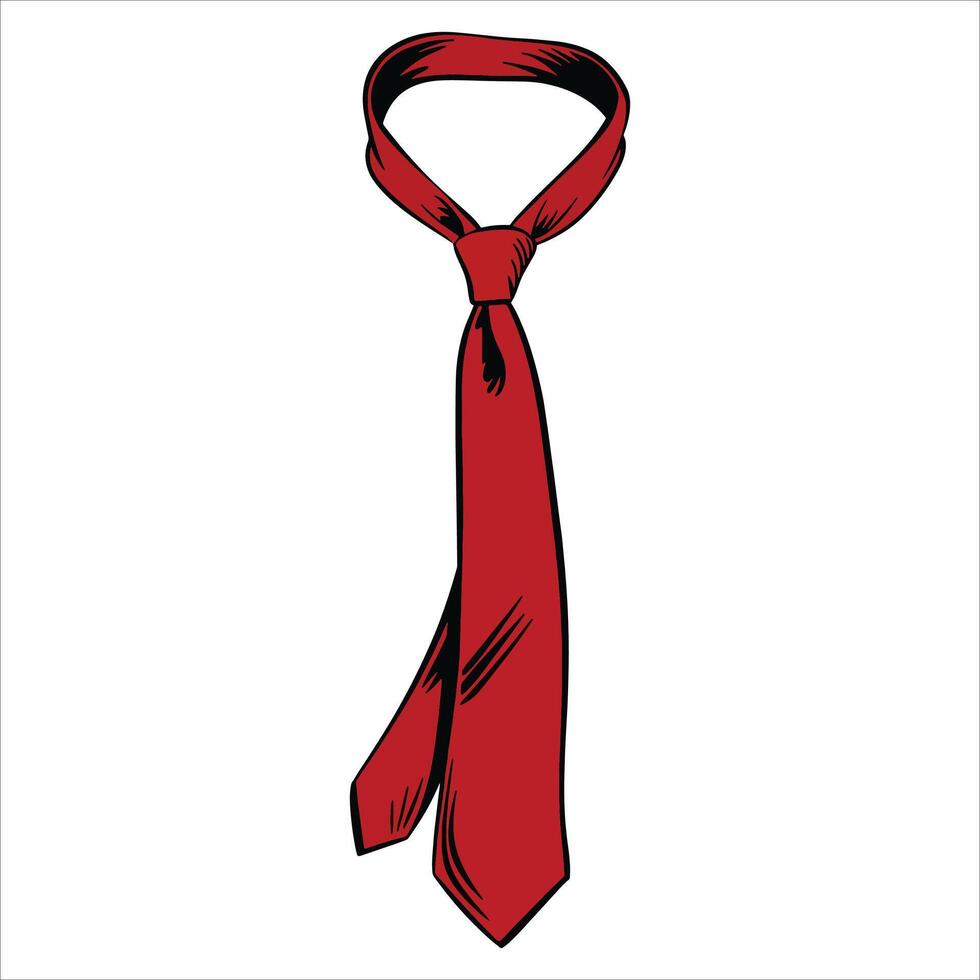 Elegant tie illustration. Perfect for corporate branding, office wear, and professional styling concepts. vector