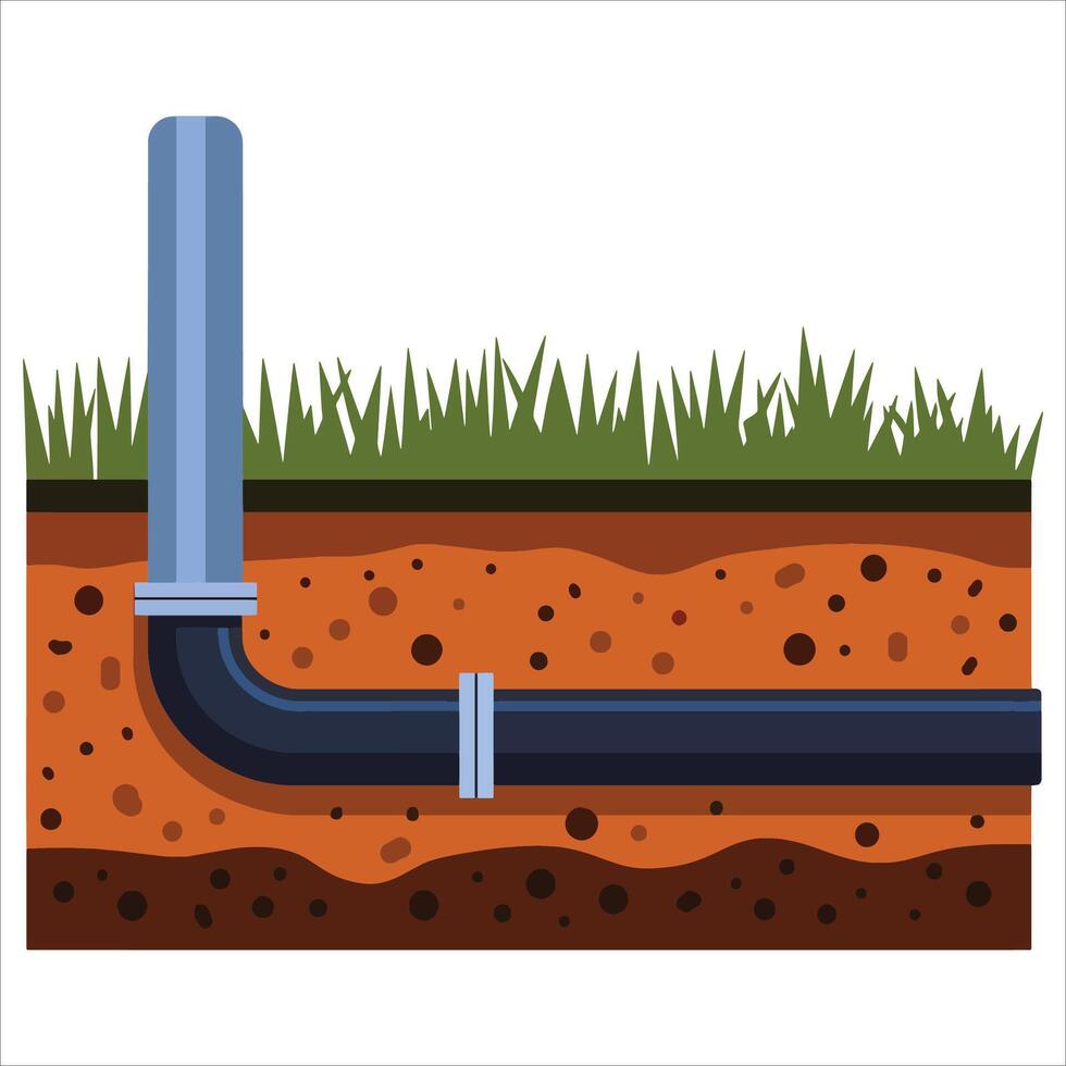 Sewerage ground cartoon icon. Web design graphic isolated on white for utility and infrastructure projects. vector
