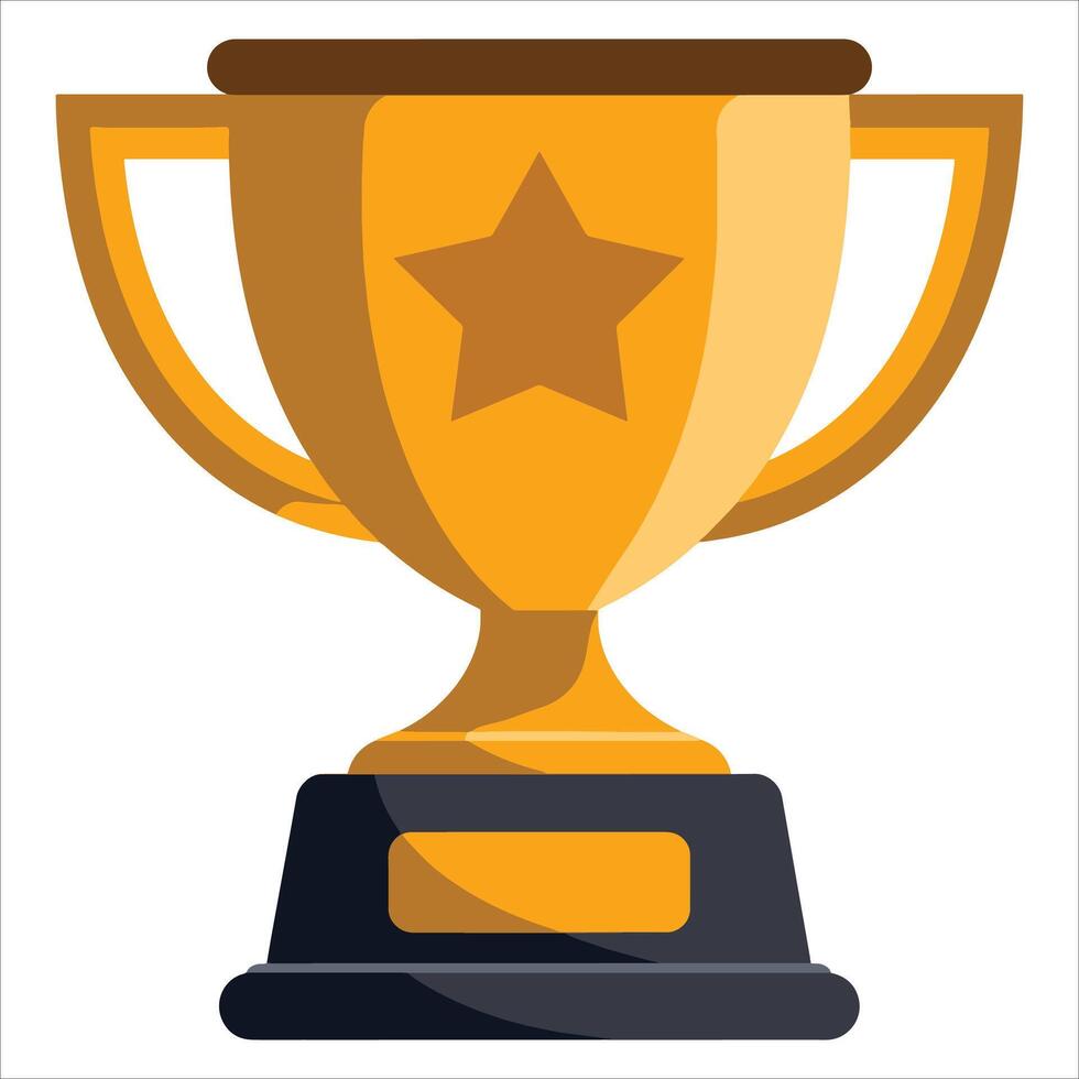 Trophy icon. Victory achievement award symbol. vector