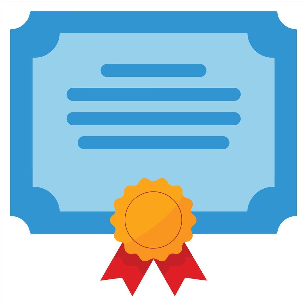 Certificate icon. Accreditation recognition award. vector