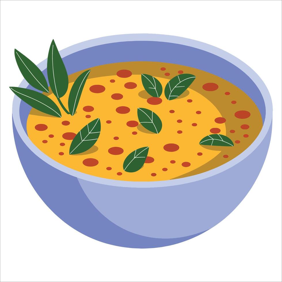 illustration of traditional Indian dish soup icon isolated on white background, excellent for web design, cuisine concepts and cultural food project. vector