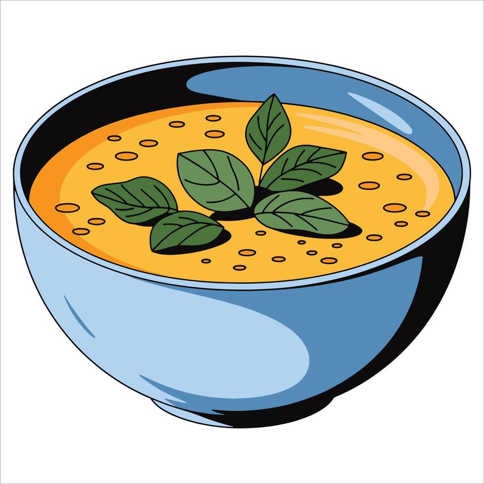 Traditional Indian dish soup icon illustration isolated on white background, ideal for web design, cuisine themes, and cultural food projects. vector