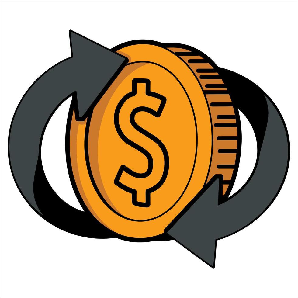 Purchase history money icon. graphic for web design, isolated on white, suitable for finance and e commerce projects. vector