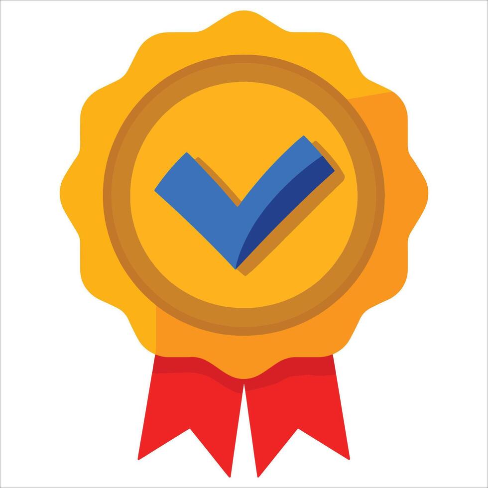 Certified icon, badge style design. Suitable for approvals, validations, and professional accreditation visuals. vector