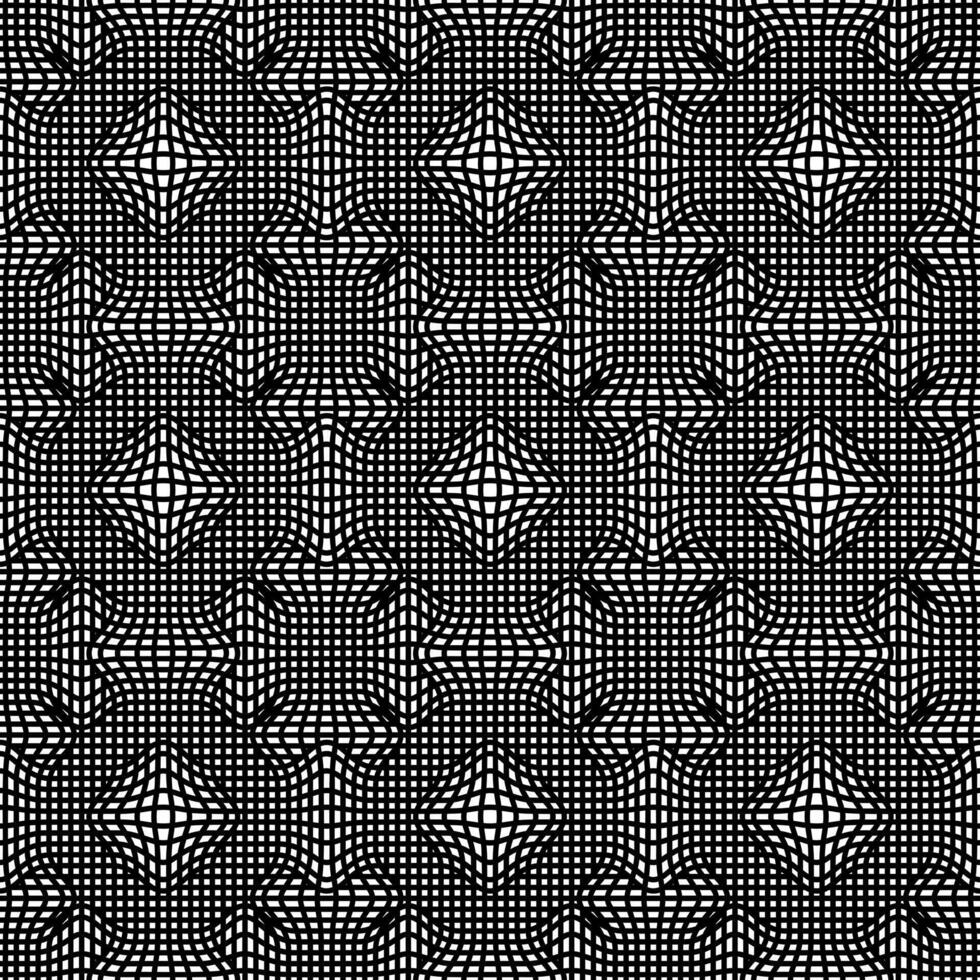 Black and White Geometric Linear Optical Illusion Pattern vector