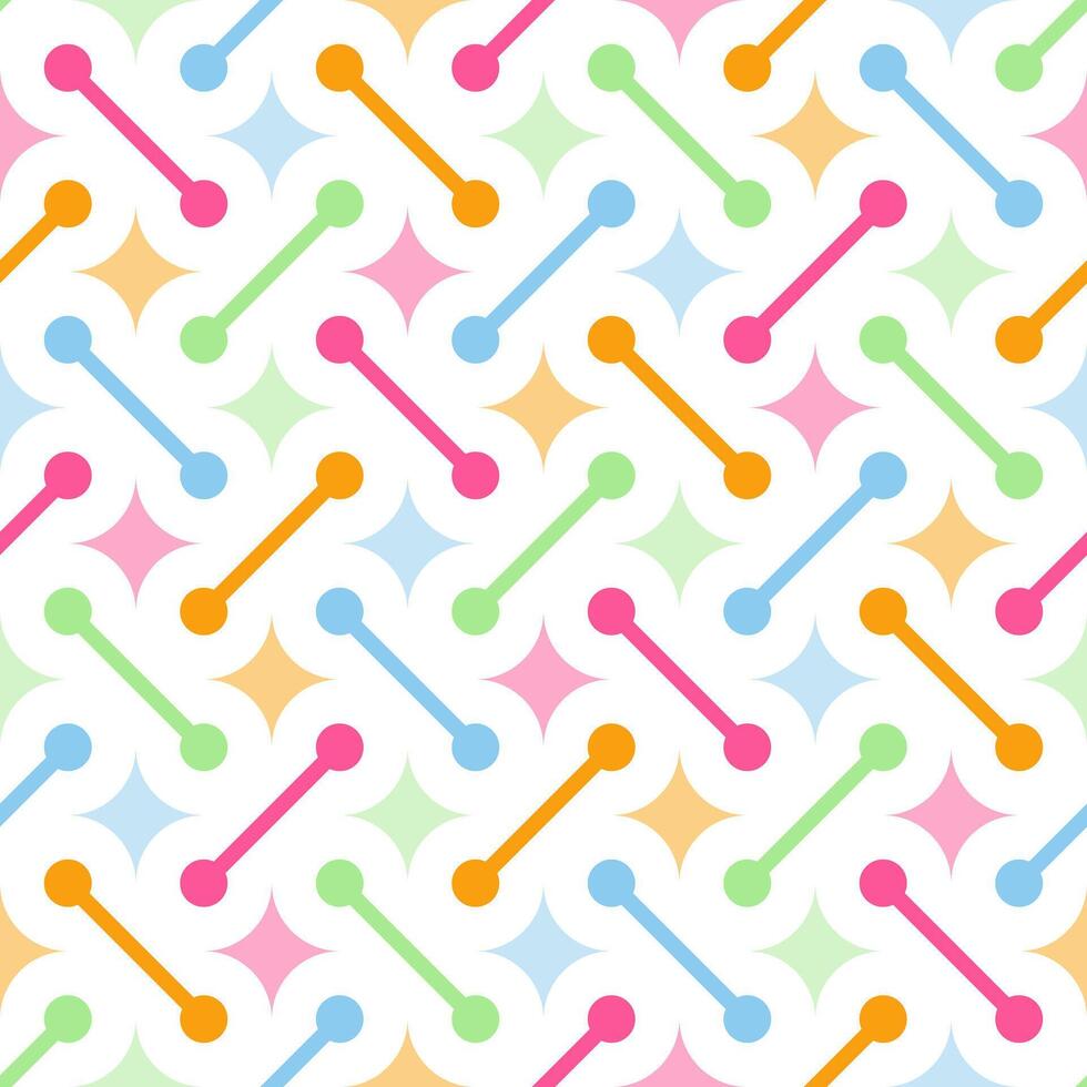 Colorful Sparkle Seamless Pattern in Flat Style vector