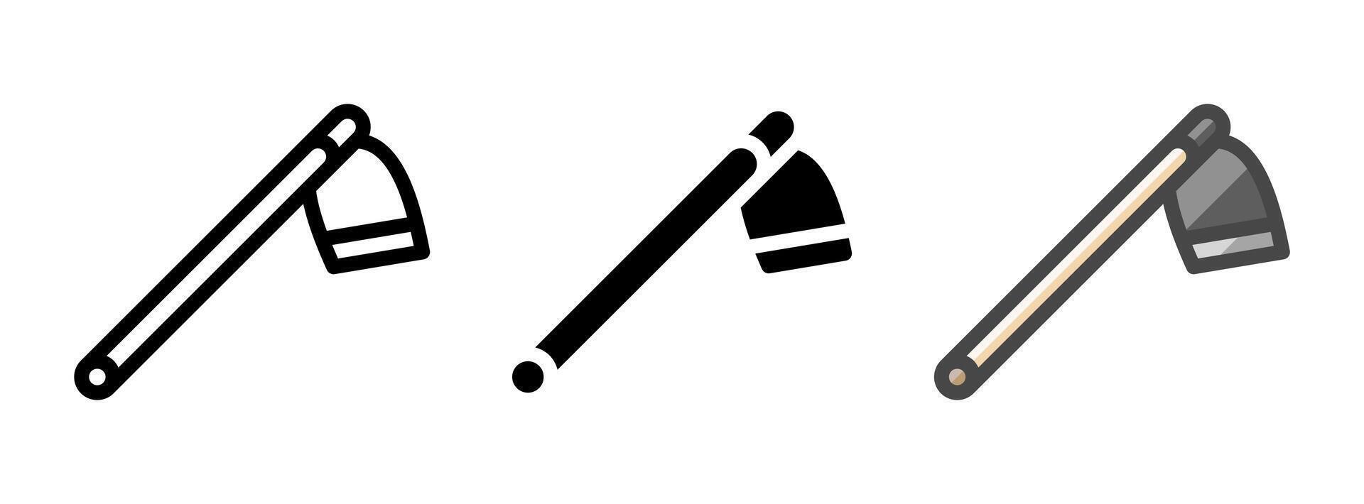 Multipurpose Hoe Icon in Outline, Glyph, Filled Outline Style vector
