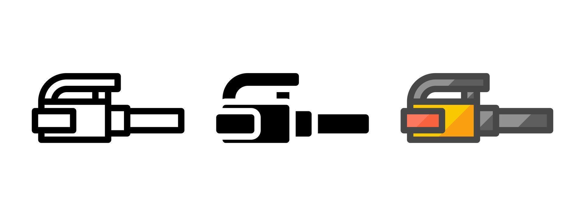 Multipurpose Leaf Blower Icon in Outline, Glyph, Filled Outline Style vector