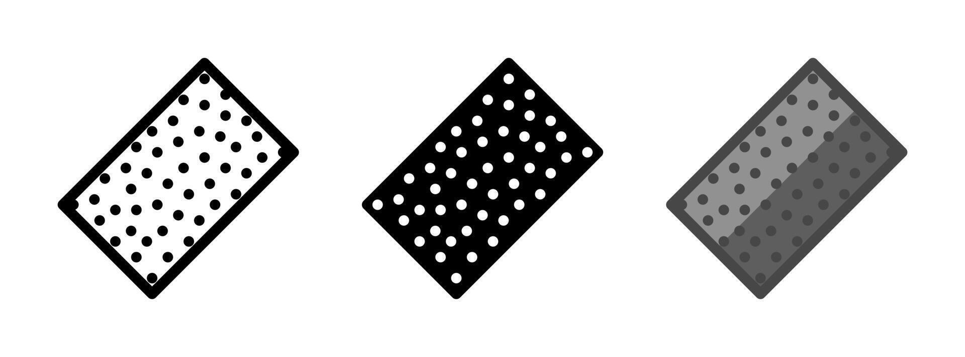 Multipurpose Sandpaper Icon in Outline, Glyph, Filled Outline Style vector